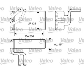 Топлообменник, отопление на вътрешното пространство VALEO 812069 за ROVER 200 (RF) хечбек от 1995 до 2000