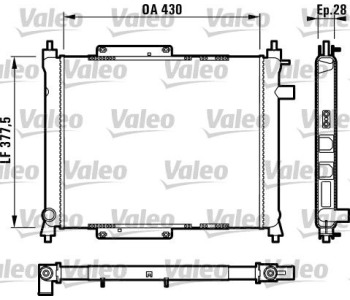 Радиатор, охлаждане на двигателя VALEO 731815 за ROVER 25 (RF) от 1999 до 2006