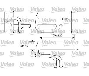 Топлообменник, отопление на вътрешното пространство VALEO 812070 за ROVER 600 (RH) от 1993 до 1999