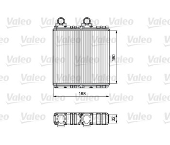 Топлообменник, отопление на вътрешното пространство VALEO 811554