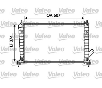 Радиатор, охлаждане на двигателя VALEO 734714 за SAAB 9-5 (YS3E) комби от 1998 до 2009