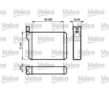 Топлообменник, отопление на вътрешното пространство VALEO 812027 за SAAB 9000 хечбек от 1984 до 1998