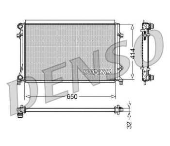 Радиатор, охлаждане на двигателя DENSO DRM32046 за VOLKSWAGEN TIGUAN (5N_) от 2007 до 2015