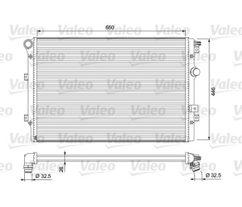 Радиатор, охлаждане на двигателя VALEO 701728 за SEAT ALHAMBRA (710, 711) от 2010