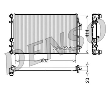 Радиатор, охлаждане на двигателя DENSO DRM32035 за VOLKSWAGEN PASSAT B3/B4 (3A2, 35I) седан от 1988 до 1996