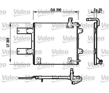 Кондензатор, климатизация VALEO 817246 за VOLKSWAGEN POLO (6N2) хечбек от 1999 до 2001