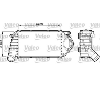 Интеркулер (охладител за въздуха на турбината) VALEO 817486 за VOLKSWAGEN LUPO (6X1, 6E1) от 1998 до 2005