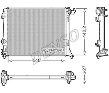 Радиатор, охлаждане на двигателя DENSO DRM26001 за VOLKSWAGEN POLO (6KV2) CLASSIC седан от 1995 до 2002