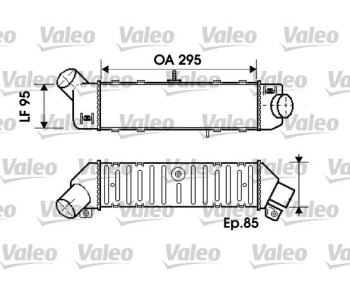 Интеркулер (охладител за въздуха на турбината) VALEO 817767 за VOLKSWAGEN POLO (6KV2) CLASSIC седан от 1995 до 2002