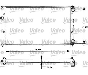 Радиатор, охлаждане на двигателя VALEO 731265 за VOLKSWAGEN CADDY II (9K9A) товарен от 1995 до 2004