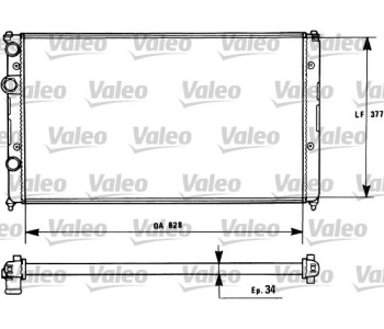 Радиатор, охлаждане на двигателя VALEO 731267 за VOLKSWAGEN POLO (6V5) комби от 1997 до 2001