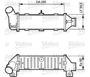 Интеркулер (охладител за въздуха на турбината) VALEO 817766 за VOLKSWAGEN CADDY II (9K9A) товарен от 1995 до 2004