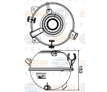 Радиатор, охлаждане на двигателя HELLA 8MK 376 705-561 за VOLKSWAGEN POLO (6KV2) CLASSIC седан от 1995 до 2002