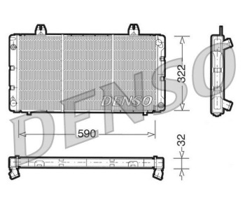 Радиатор, охлаждане на двигателя DENSO DRM27005 за VOLKSWAGEN POLO (9N_) хечбек от 2001 до 2009