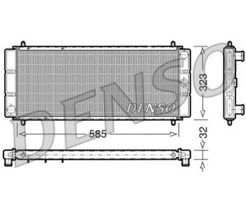 Радиатор, охлаждане на двигателя DENSO DRM26011 за VOLKSWAGEN POLO (9A4) седан от 2002 до 2009