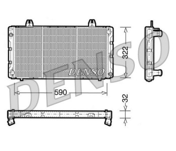 Радиатор, охлаждане на двигателя DENSO DRM27006 за VOLKSWAGEN POLO (6R, 6C) хечбек от 2009 до 2017