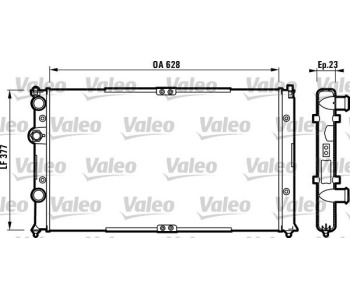 Радиатор, охлаждане на двигателя VALEO 732710 за VOLKSWAGEN POLO (6KV2) CLASSIC седан от 1995 до 2002