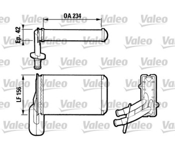 Топлообменник, отопление на вътрешното пространство VALEO 812031 за VOLKSWAGEN LUPO (6X1, 6E1) от 1998 до 2005