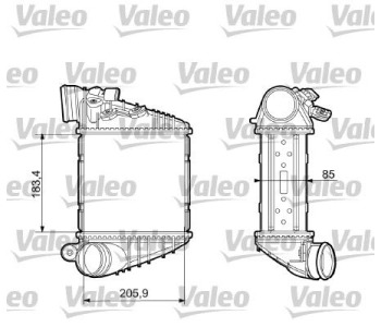 Интеркулер (охладител за въздуха на турбината) VALEO 817653 за AUDI A3 (8L1) от 1996 до 2003