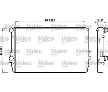 Радиатор, охлаждане на двигателя VALEO 732867 за VOLKSWAGEN BORA (1J6) комби от 1999 до 2005