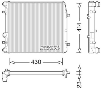 Радиатор, охлаждане на двигателя DENSO DRM32036 за VOLKSWAGEN UP (121, 122, BL1, BL2) от 2011