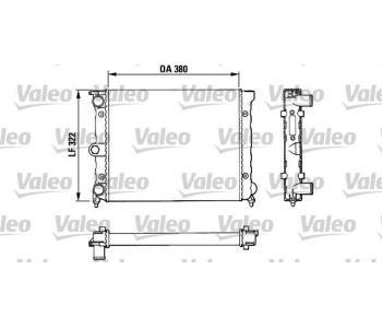 Радиатор, охлаждане на двигателя VALEO 883818 за VOLKSWAGEN POLO (86C, 80) CLASSIC седан от 1985 до 1994