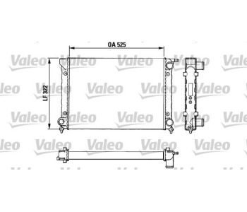 Радиатор, охлаждане на двигателя VALEO 883727 за VOLKSWAGEN CADDY I (14) от 1979 до 1992