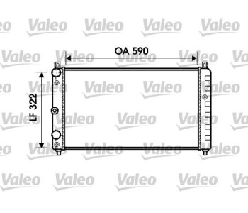 Радиатор, охлаждане на двигателя VALEO 732479 за VOLKSWAGEN CADDY II (9U7) пикап от 1996 до 2000