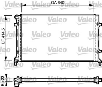 Радиатор, охлаждане на двигателя VALEO 734332 за VOLKSWAGEN CADDY III (2KB, 2KJ, 2CB, 2CJ) пътнически от 2004 до 2015