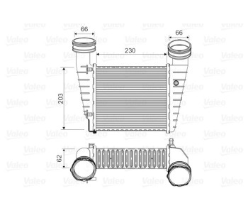 Интеркулер (охладител за въздуха на турбината) VALEO 817938 за VOLKSWAGEN PASSAT B5.5 (3B6) комби от 2000 до 2005