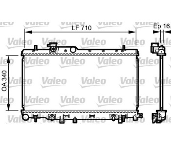 Радиатор, охлаждане на двигателя VALEO 734465 за SUBARU IMPREZA II (GD) седан от 2000 до 2007
