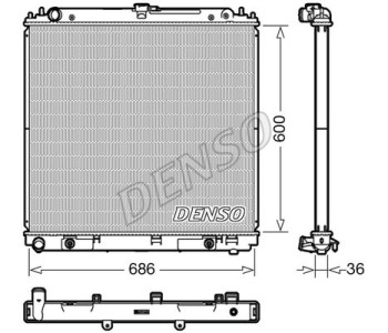 Радиатор, охлаждане на двигателя DENSO DRM47001 за SUZUKI BALENO (EG) комби от 1996 до 2002