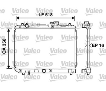 Радиатор, охлаждане на двигателя VALEO 732750 за SUZUKI BALENO (EG) комби от 1996 до 2002