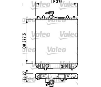 Радиатор, охлаждане на двигателя VALEO 732719 за SUZUKI IGNIS (MH) от 2003 до 2008