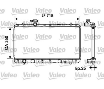 Радиатор, охлаждане на двигателя VALEO 734164 за SUZUKI LIANA (ER, RH_) от 2001