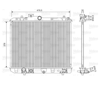 Радиатор, охлаждане на двигателя VALEO 701604 за SUZUKI SPLASH (EX) от 2008