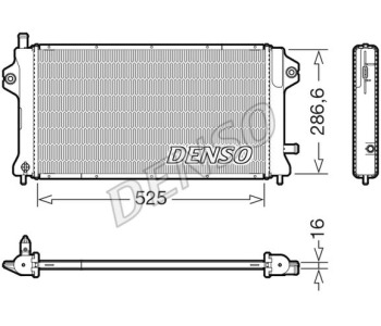 Радиатор, охлаждане на двигателя DENSO DRM47028 за SUZUKI SPLASH (EX) от 2008