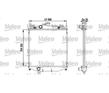 Радиатор, охлаждане на двигателя VALEO 731828 за SUZUKI SWIFT II (AH, AJ) седан от 1989 до 2001