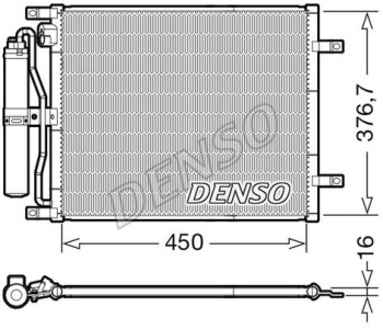 Кондензатор, климатизация DENSO DCN47001 за SUZUKI SWIFT III (MZ, EZ) от 2005 до 2010