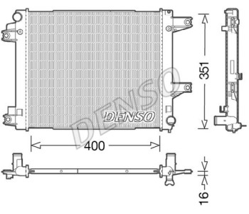 Радиатор, охлаждане на двигателя DENSO DRM47008 за SUZUKI SWIFT III (MZ, EZ) от 2005 до 2010