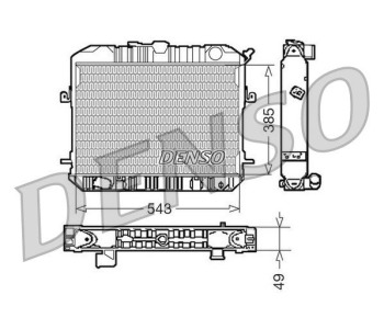 Радиатор, охлаждане на двигателя DENSO DRM47034 за SUZUKI SWIFT IV (FZ, NZ) от 2010 до 2017