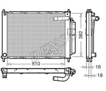 Радиатор, охлаждане на двигателя DENSO DRM47032 за SUZUKI SWIFT IV (FZ, NZ) от 2010 до 2017