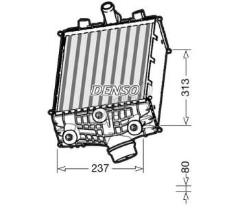 Интеркулер (охладител за въздуха на турбината) DENSO DIT47001