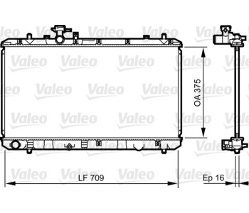 Радиатор, охлаждане на двигателя VALEO 735407 за SUZUKI SX4 (EY, GY) от 2006 до 2014