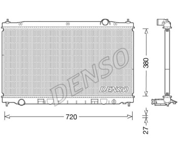Радиатор, охлаждане на двигателя DENSO DRM47010 за SUZUKI VITARA (ET, TA) от 1989 до 1999