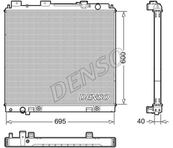 Радиатор, охлаждане на двигателя DENSO DRM47019 за SUZUKI GRAND VITARA I (FT, HT) от 1998 до 2006