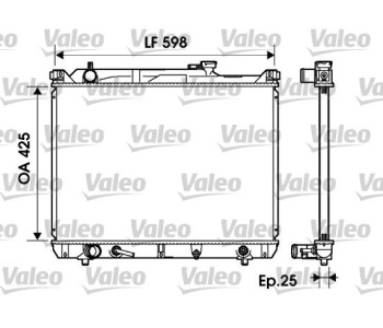 Радиатор, охлаждане на двигателя VALEO 734161 за SUZUKI GRAND VITARA I (FT, HT) от 1998 до 2006