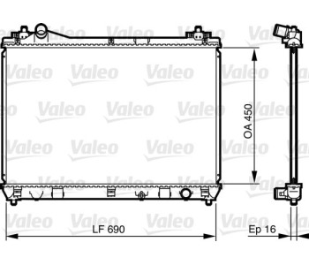 Радиатор, охлаждане на двигателя VALEO 735433 за SUZUKI GRAND VITARA II (JT, TE, TD) от 2005