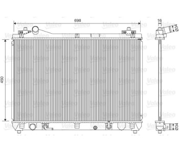 Радиатор, охлаждане на двигателя VALEO 701592 за SUZUKI GRAND VITARA II (JT, TE, TD) от 2005