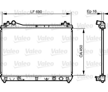 Радиатор, охлаждане на двигателя VALEO 735580 за SUZUKI GRAND VITARA II (JT, TE, TD) от 2005